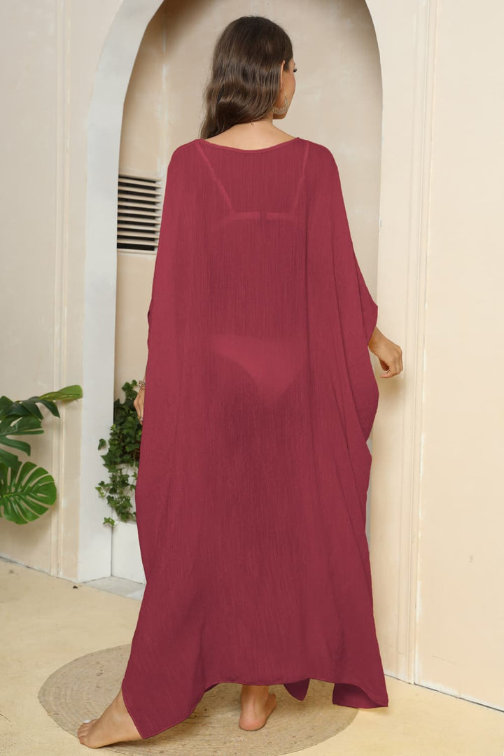Trendsi cover up GYPSY-Three-Quarter Sleeve Cover-Up
