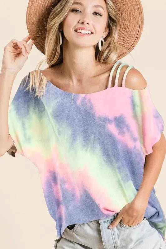 CHARCOAL TIEDYE Tops/T-shirts with S