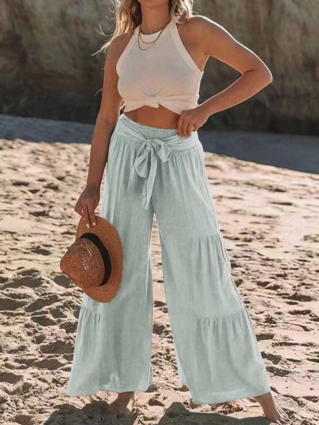Light Blue Bottoms/Pants & Culotte with S