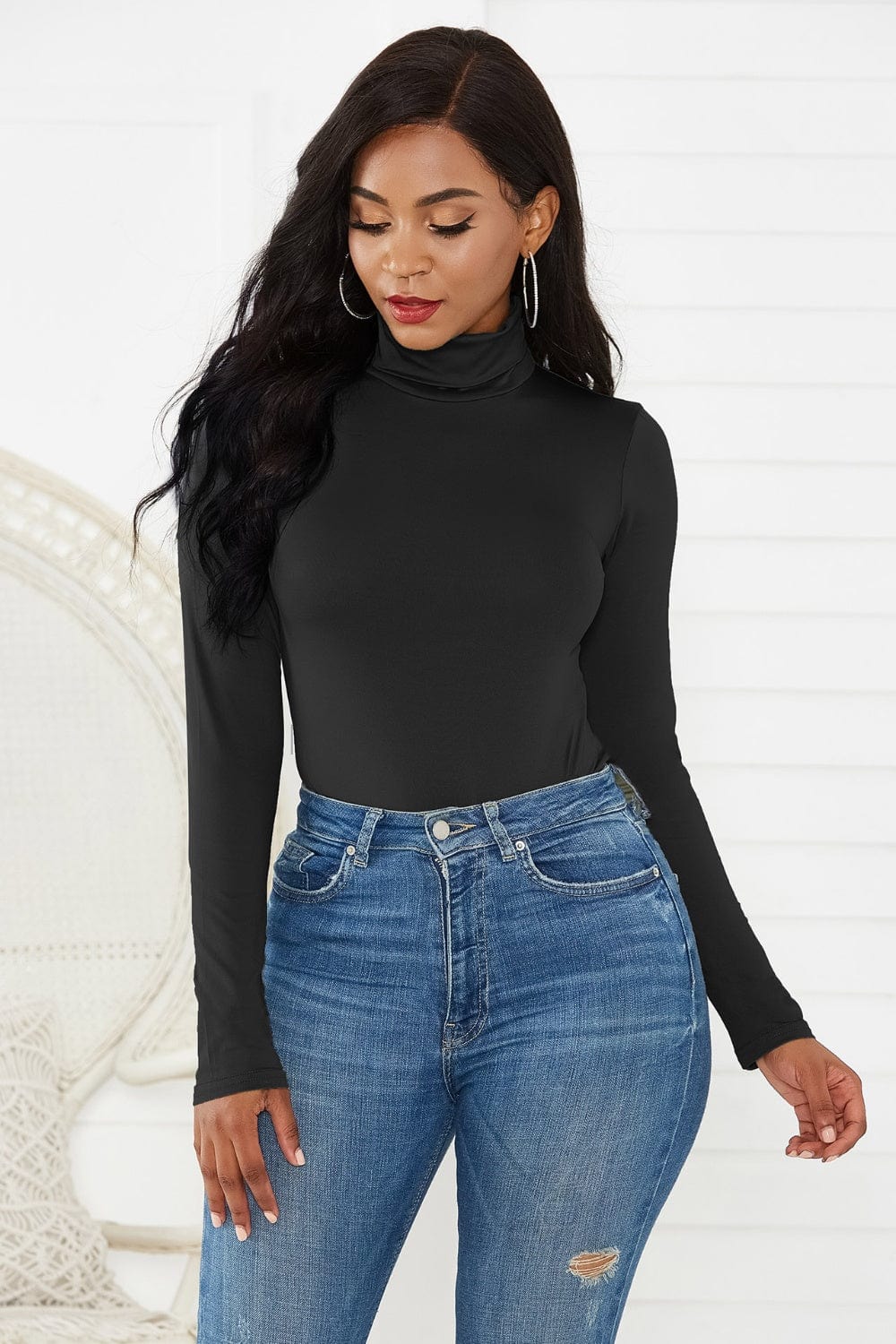 Black Tops/Bodysuits with S