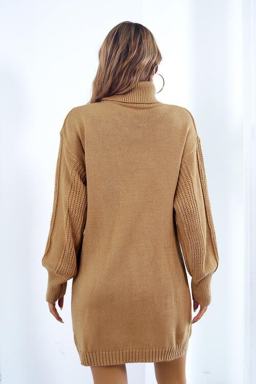 The802gypsy Dresses Gypsy Hynde Turtleneck Long Sleeve Sweater Dress