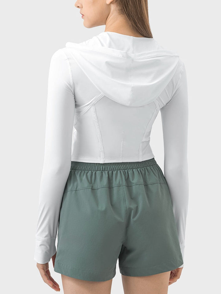 The802Gypsy Activewear/tops GYPSY-Zip Up Hooded Long Sleeve Active Outerwear
