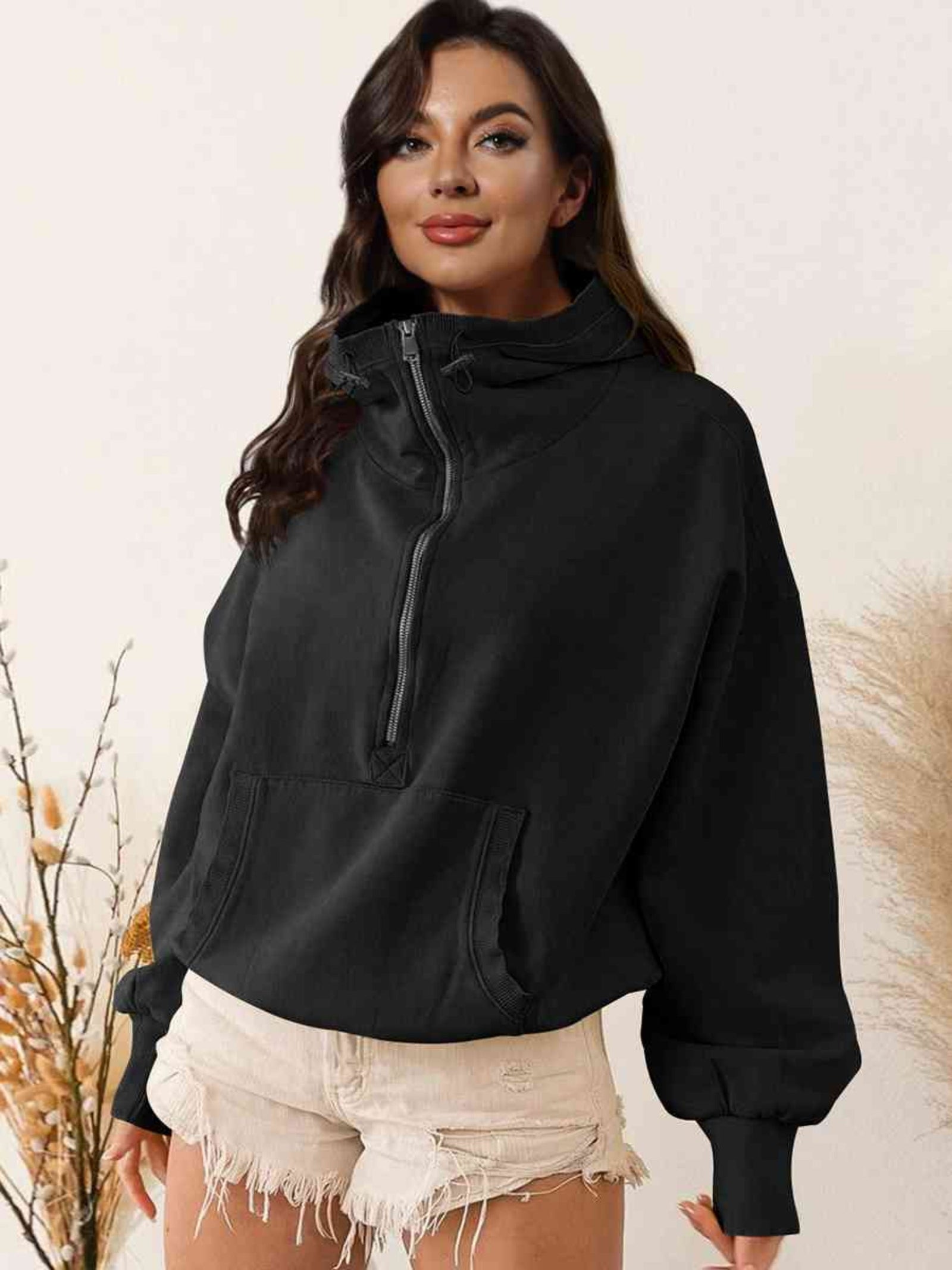 Zip - Up Hoodie - Trendy Tops/Sweatshirts & Hoodies in Black for Women | The802Gypsy