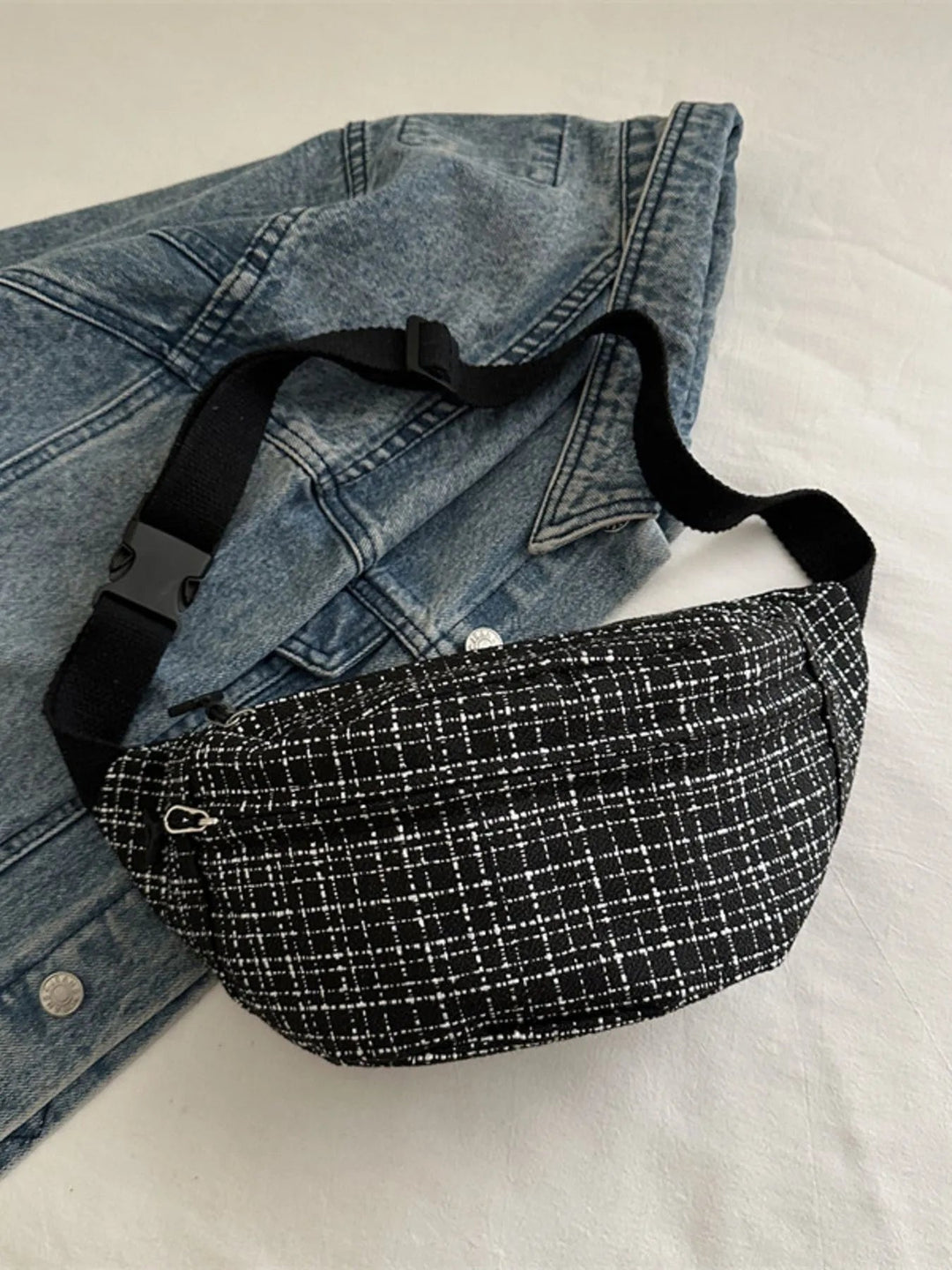 Plaid Pattern Crossbody Bag Handbag/Crossbody with Black One Size by The802Gypsy.