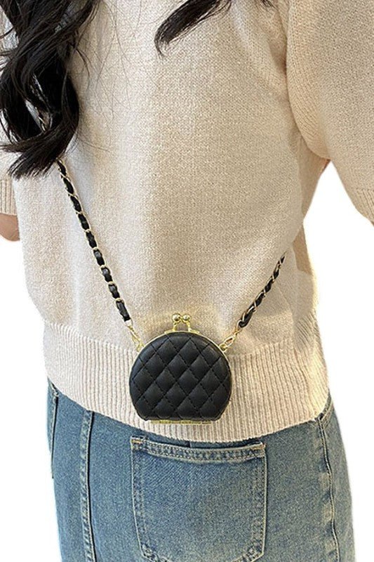 Mini Quilted Iconic Crossbody Bag - Trendy Handbag/Crossbody in Black for Women | The802Gypsy