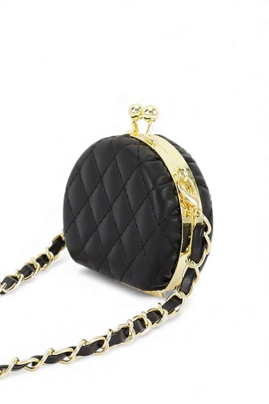 Mini Quilted Iconic Crossbody Bag - Trendy Handbag/Crossbody in Black for Women | The802Gypsy
