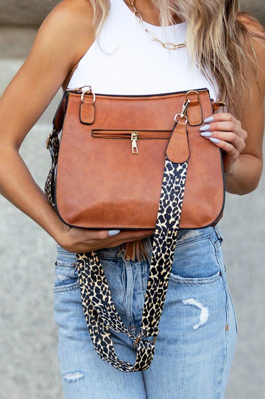 Cognac Handbag/Crossbody with Onesie