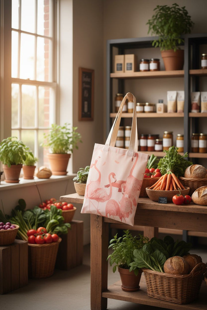 Flamingo Design ECO BAG - Trendy HANDBAG/TOTE in PINK for Women | The802Gypsy