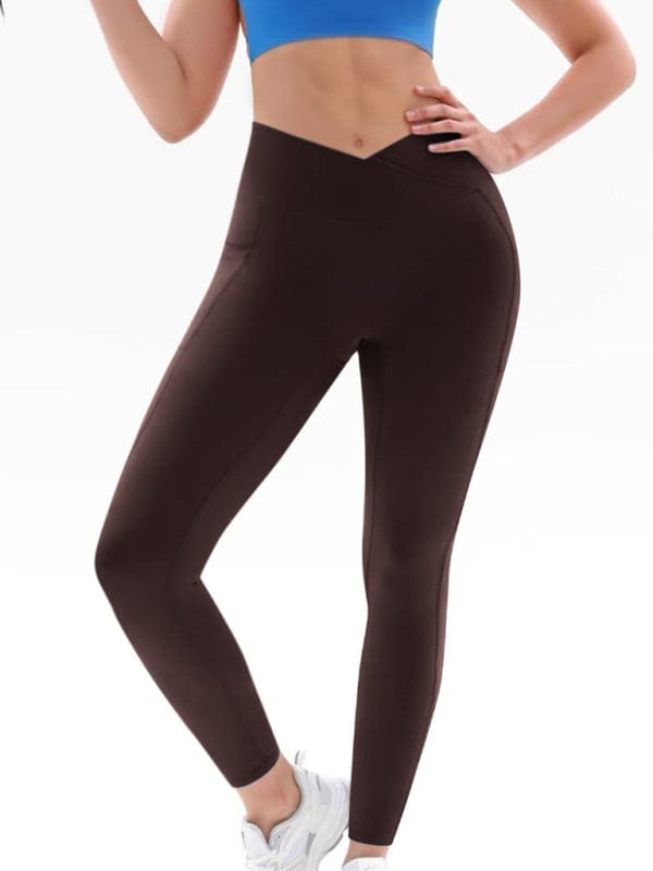 kakaclo Coffee / S GYPSY GIRL-High Waist Hip Pocket Yoga Pants