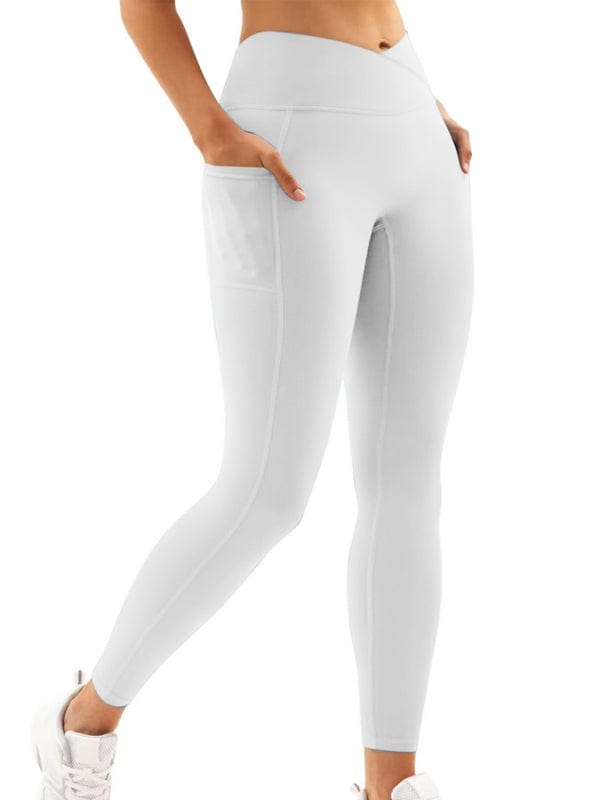 kakaclo White / S GYPSY GIRL-High Waist Hip Pocket Yoga Pants