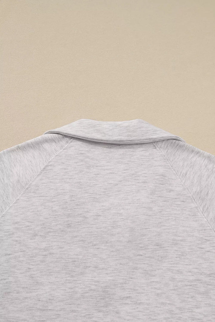 Long Sleeve Sweatshirt And Pants Set - Trendy Loungewear & Sleepwear/Loungewear in Light Gray for Women | The802Gypsy