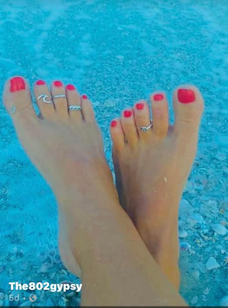 The802Gypsy jewelry silver ❤MY GYPSY-Beach Wave Sterling Silver Toe Ring