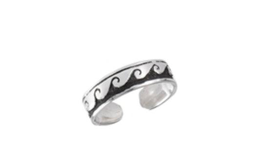 The802Gypsy jewelry silver ❤MY GYPSY-Ocean Wave Sterling Silver Toe Ring