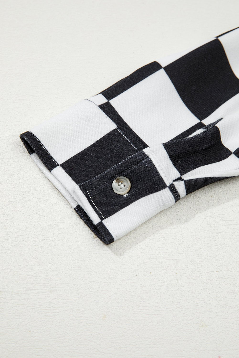 Flap Pocket Checkerboard Shacket - Trendy Outerwear/Plaid Shackets in Black for Women | The802Gypsy