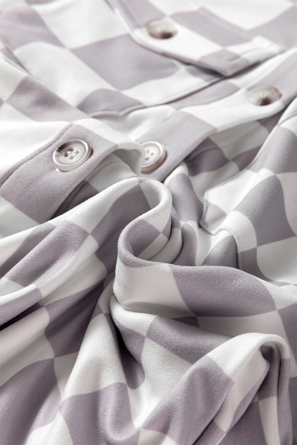 Flap Pocket Checkerboard Shacket - Trendy Outerwear/Plaid Shackets in Khaki for Women | The802Gypsy