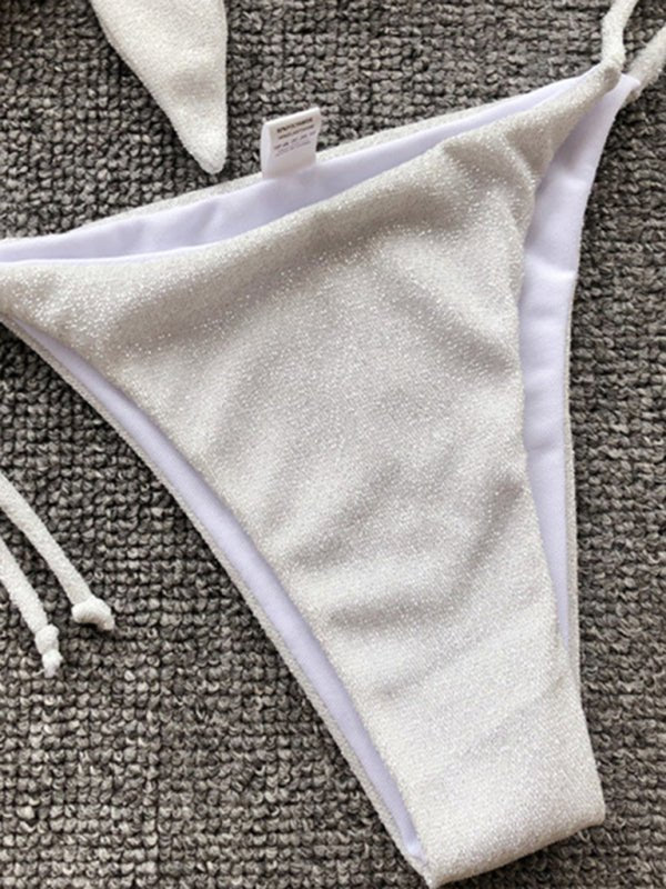 Strappy Push - Up Bikini Set - Trendy Swimwear in White for Women | The802Gypsy