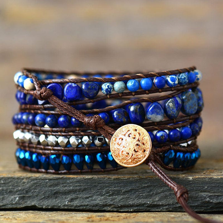 The802Gypsy ACCESSORIES/BRACELET Royal Blue / One Size GYPSY-Bead Braided Bracelet