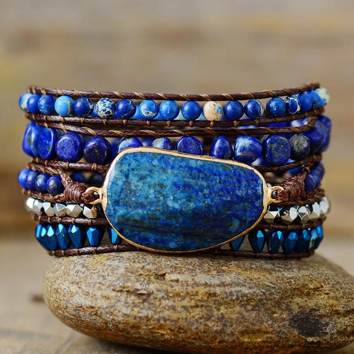 The802Gypsy ACCESSORIES/BRACELET Royal Blue / One Size GYPSY-Bead Braided Bracelet