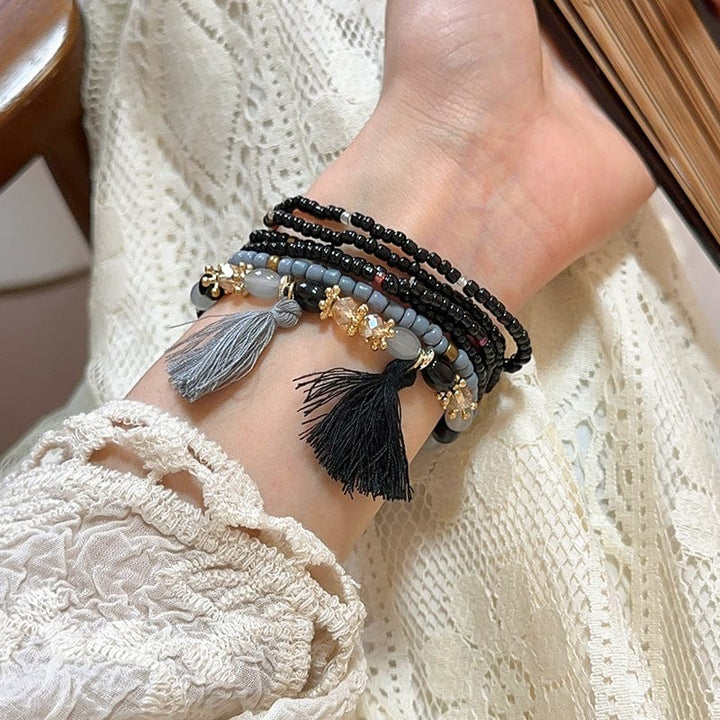 The802Gypsy Accessories GYPSY-Tassel Rice Bead Bracelet