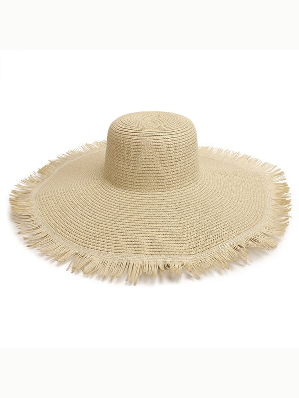 The802Gypsy Accessories/HATS Cream / FREEZE GYPSY GIRL-Large Brim Beach Hat