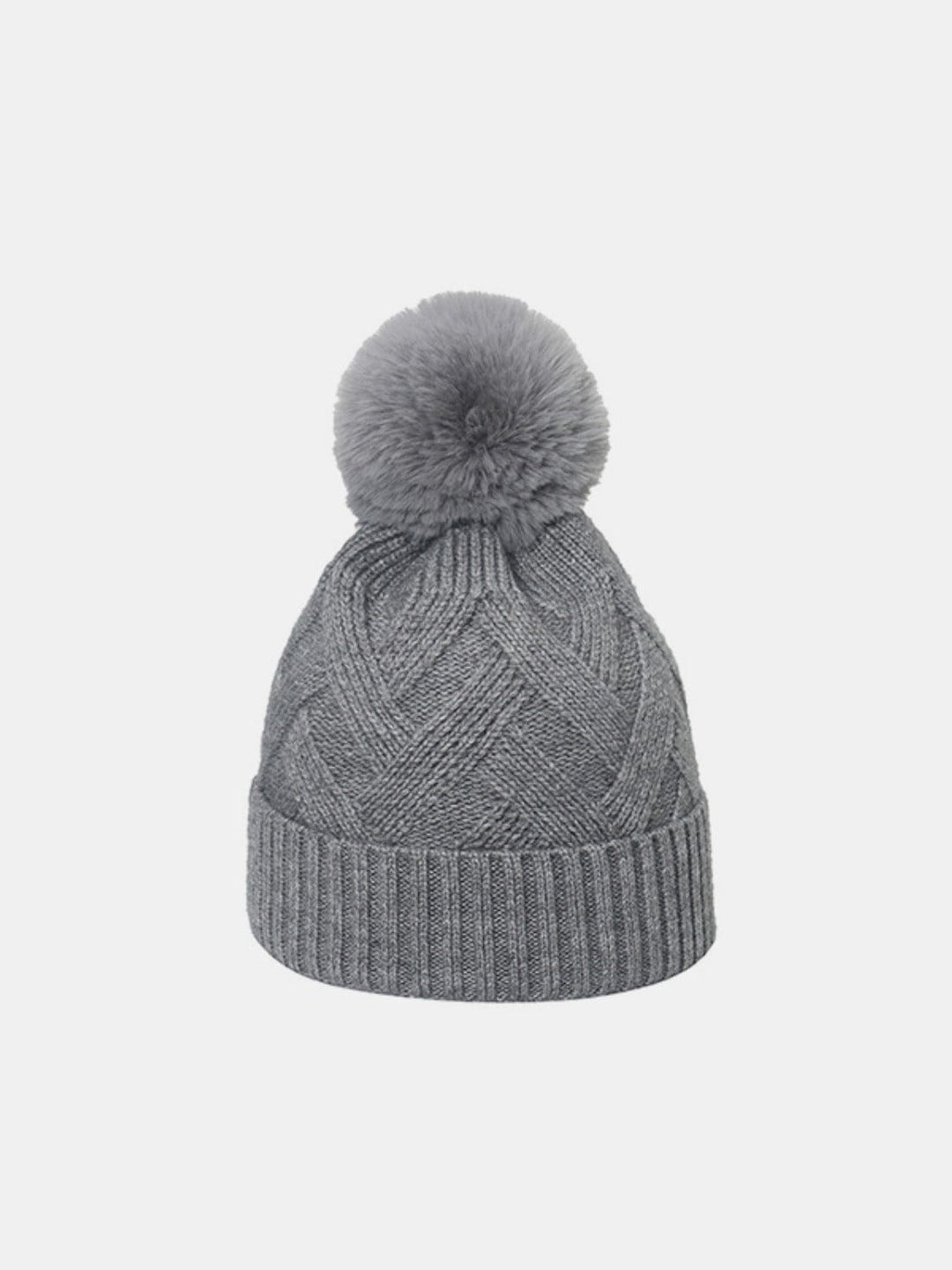 The802Gypsy Accessories/HATS Gray / One Size GYPSY-Roll Rim Hat with Pompom