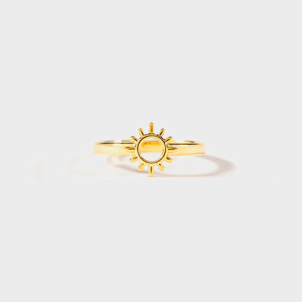 The802Gypsy Accessories/Jewelry Gold / 6 GYPSY-Sun Shape 18K Gold-Plated Ring