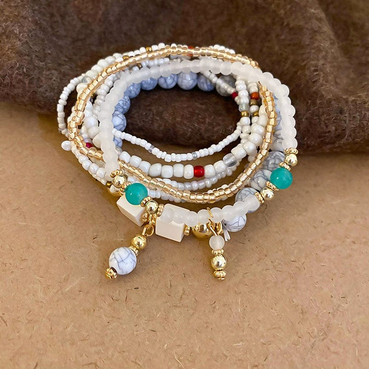 The802Gypsy Accessories/Jewelry White / One Size GYPSY-Resin Rice Bead Bracelet