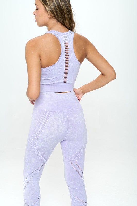 The802Gypsy Activewear/Activewear Sets Lavender / S ❤️GYPSY FOX-Seamless Two Piece Yoga Mineral Washed Active Set