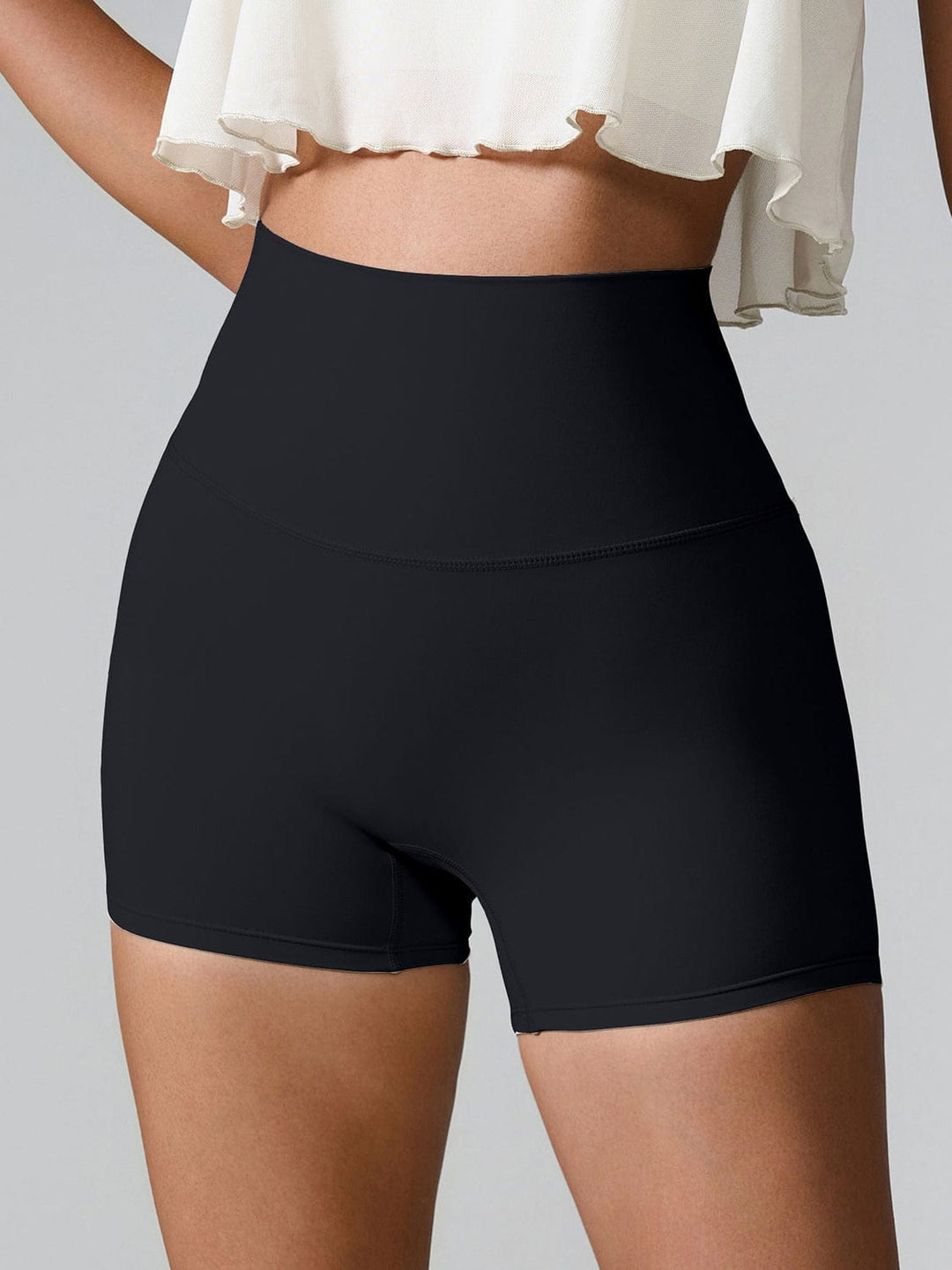 The802Gypsy Activewear/bottoms Black / S GYPSY-High Waist Active Shorts