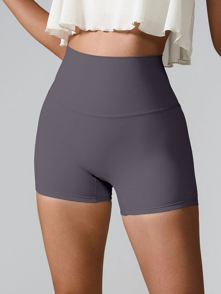The802Gypsy Activewear/bottoms Charcoal / S GYPSY-High Waist Active Shorts
