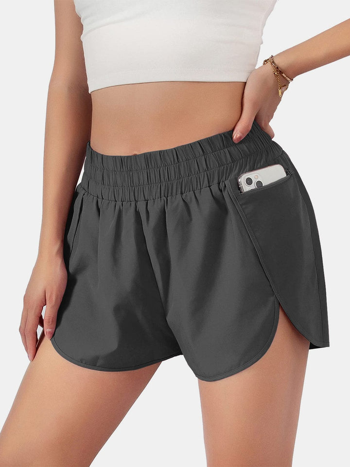 The802Gypsy Activewear/bottoms Dark Gray / S GYPSY-Elastic Waist Active Shorts