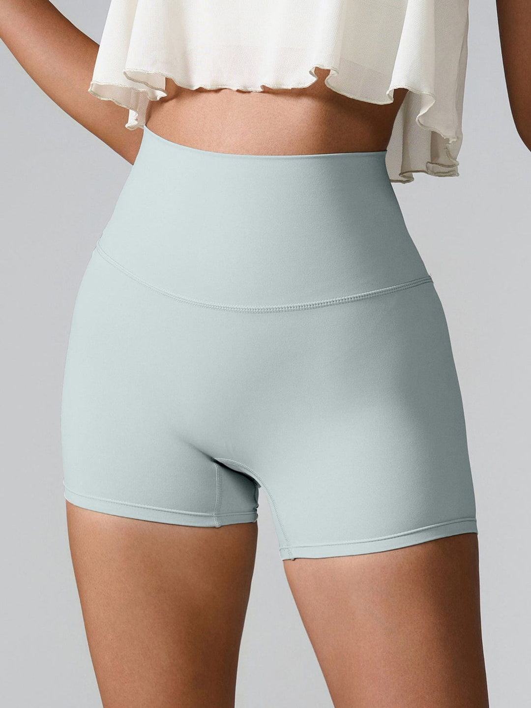The802Gypsy Activewear/bottoms Light Green / S GYPSY-High Waist Active Shorts