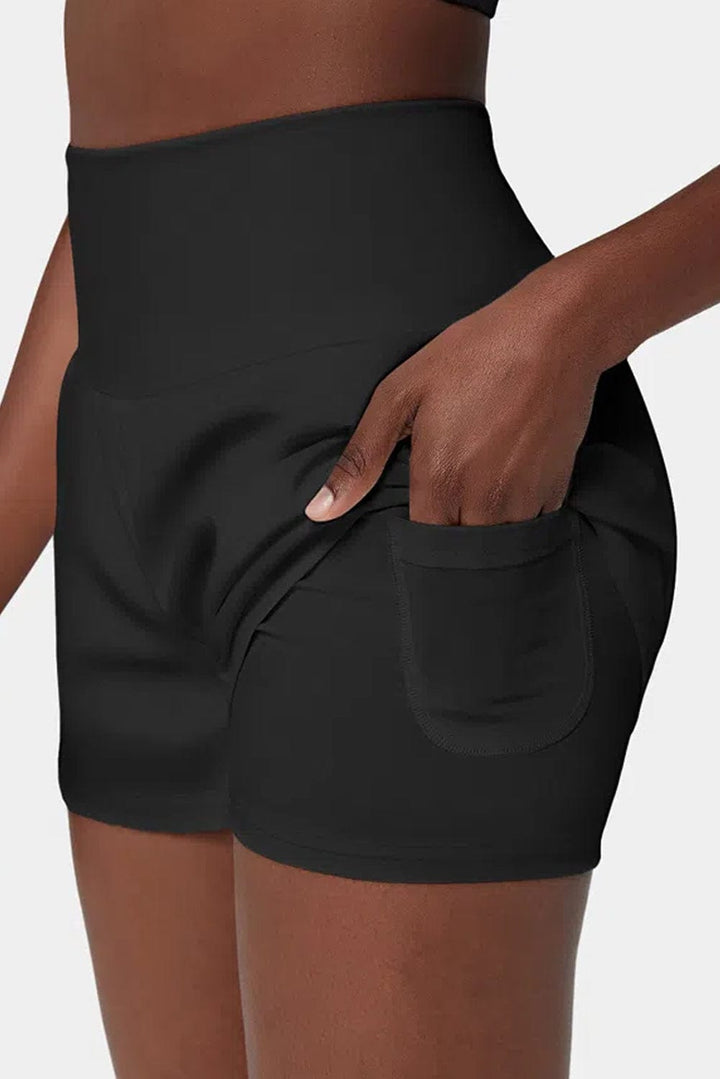 The802Gypsy  Activewear/bottoms TRAVELING GYPSY-Pocketed Wide Waistband Active Shorts