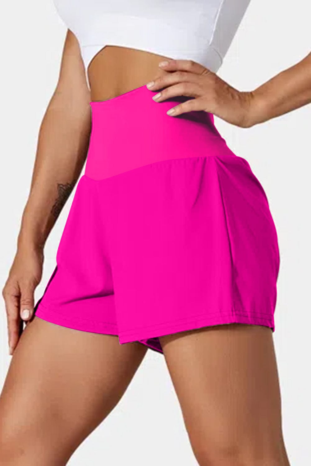 The802Gypsy  Activewear/bottoms TRAVELING GYPSY-Pocketed Wide Waistband Active Shorts