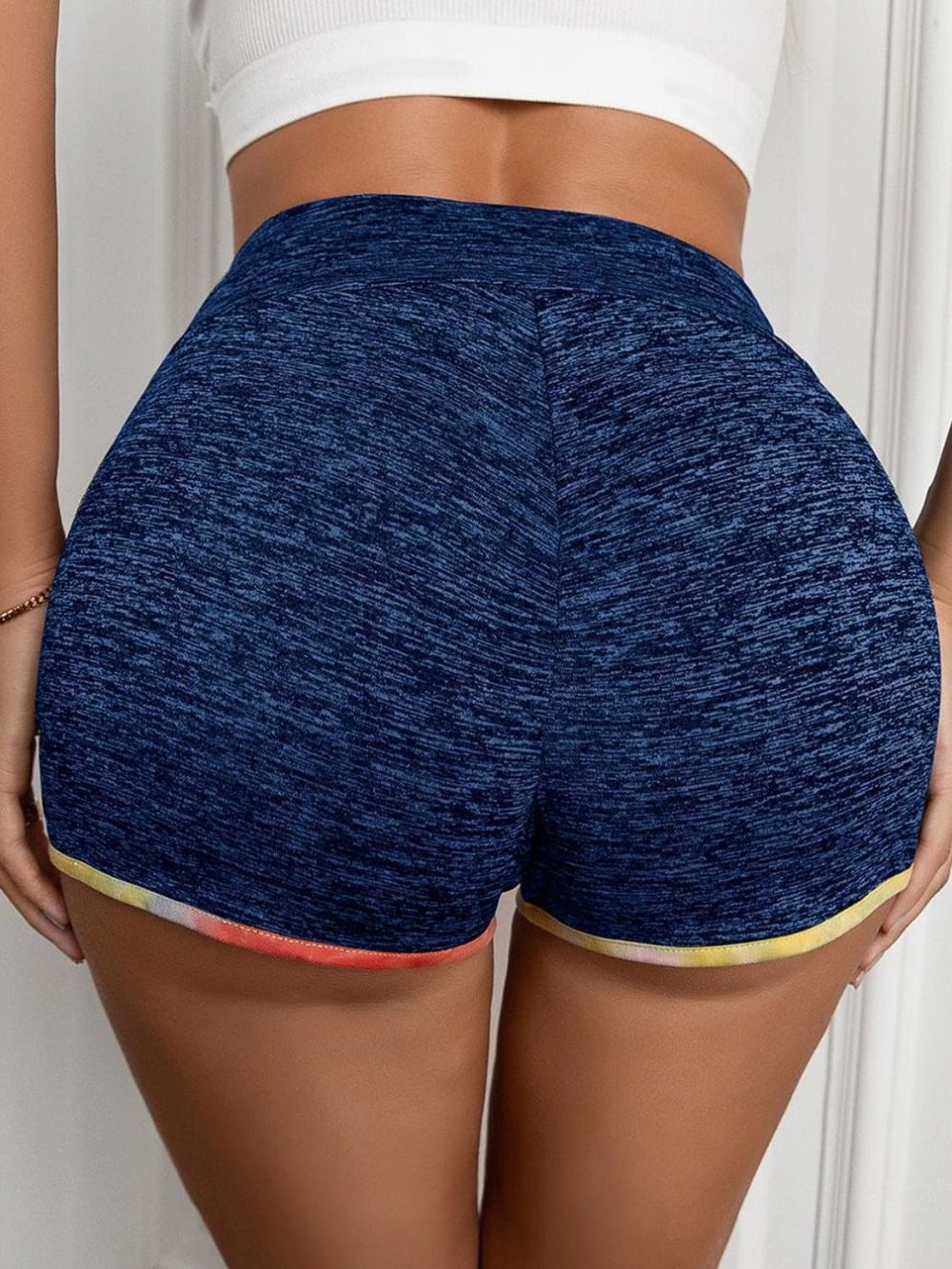 The802Gypsy Activewear GYPSY-Heathered Wide Waistband Shorts