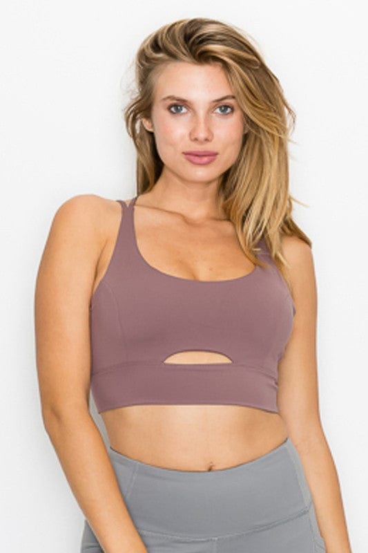 The802Gypsy Activewear/sports bra Bazaar Purple / S ❤️GYPSY FOX-OTOS Active-Cross Back Front Slit Sports Bra 1210