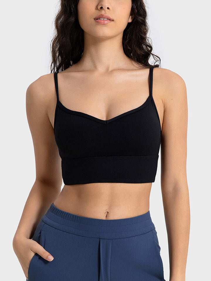 The802Gypsy Activewear/sports bra Black / 4 GYPSY-Spaghetti Strap Sport Bra