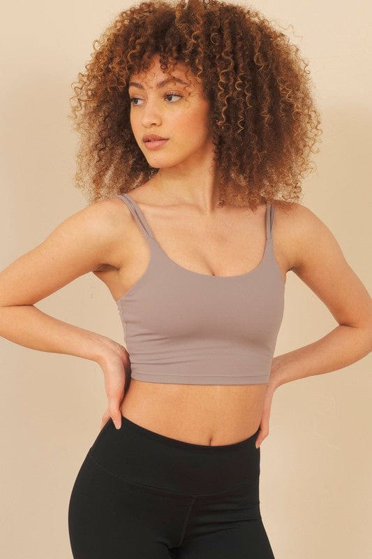 The802Gypsy Activewear/sports bra grey / L ❤️GYPSY FOX-ALAMAE Apparel- Double Strap Sports Bra