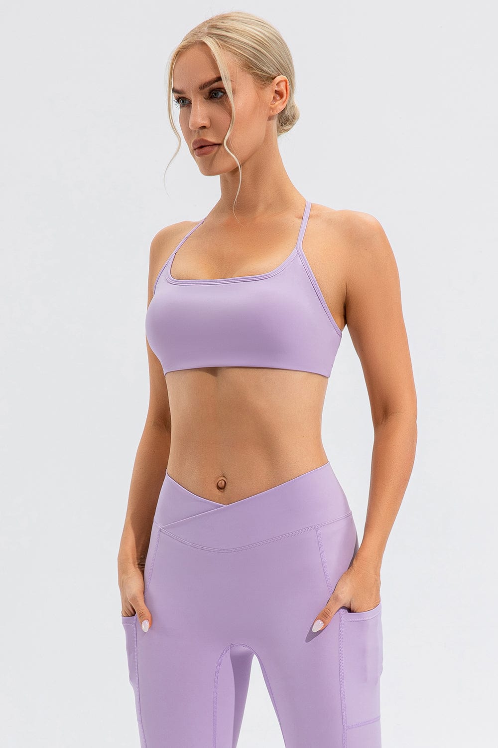 The802Gypsy Activewear/sports bra GYPSY-Crisscross Spaghetti Strap Active Bra