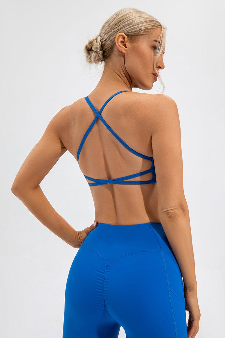 The802Gypsy Activewear/sports bra GYPSY-Crisscross Spaghetti Strap Active Bra