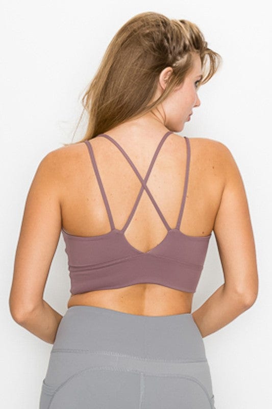 The802Gypsy Activewear/sports bra ❤️GYPSY FOX-OTOS Active-Cross Back Front Slit Sports Bra 1210