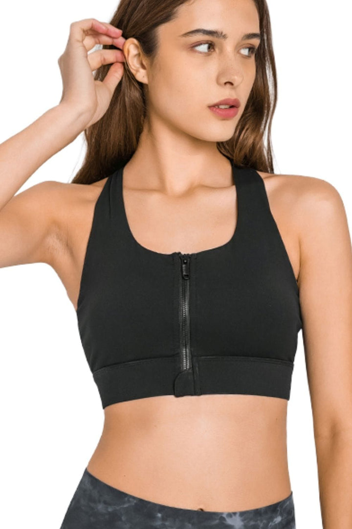 The802Gypsy Activewear/sports bra GYPSY-Millennia Zip Up Racerback Sports Bra