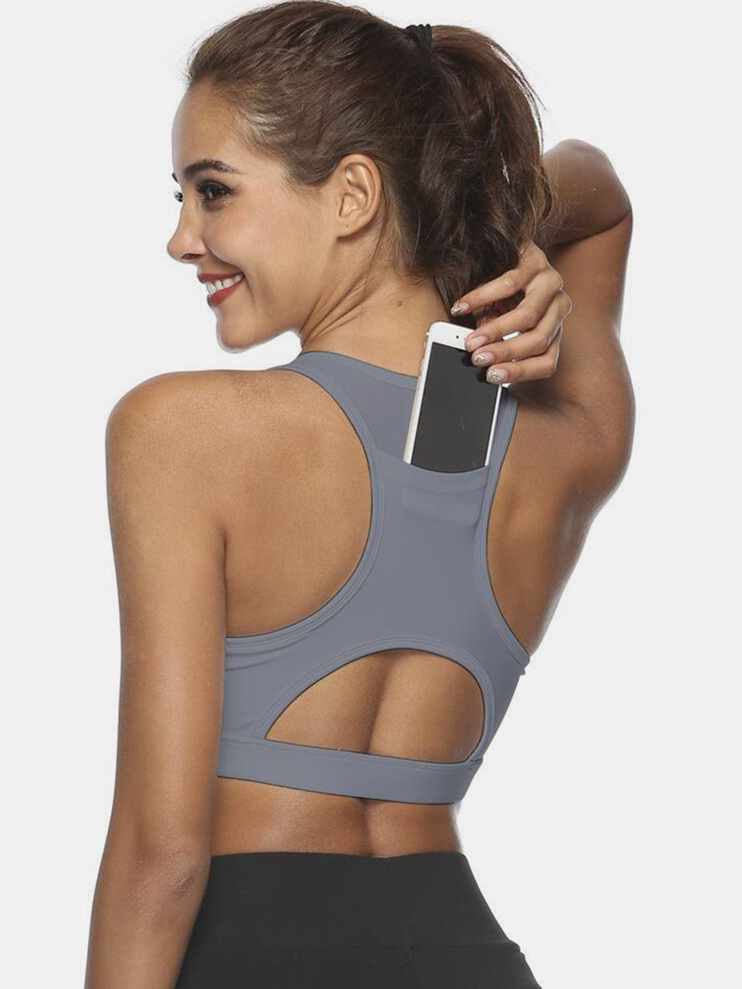 The802Gypsy Activewear/sports bra Heather Gray / XS GYPSY-Hidden Pocket Sports Bra