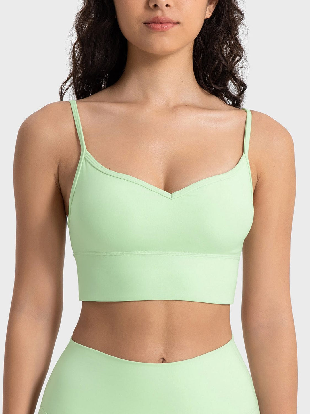 The802Gypsy Activewear/sports bra Light Green / 4 GYPSY-Spaghetti Strap Sport Bra