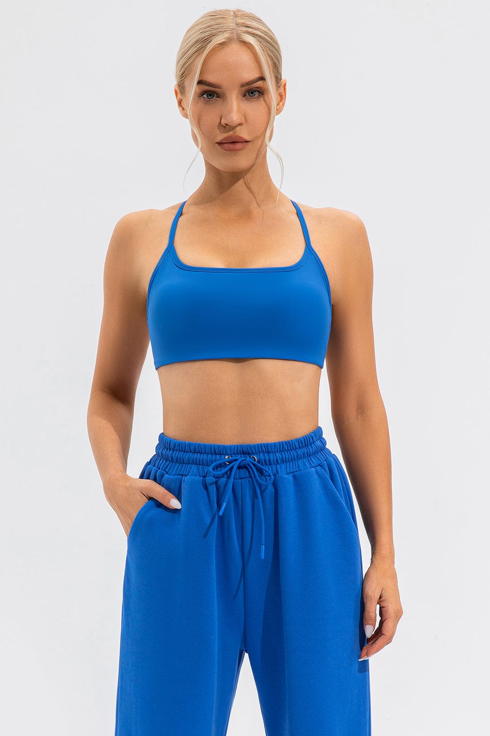 The802Gypsy Activewear/sports bra Ultra marine / S GYPSY-Crisscross Spaghetti Strap Active Bra