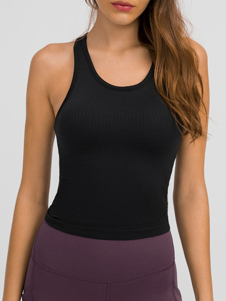 The802Gypsy Activewear/tops Black / 4 GYPSY-Racerback Active Tank