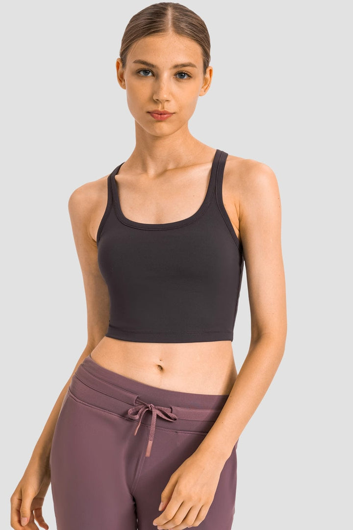 The802Gypsy Activewear/tops Black / 4 GYPSY-Racerback Sports Top