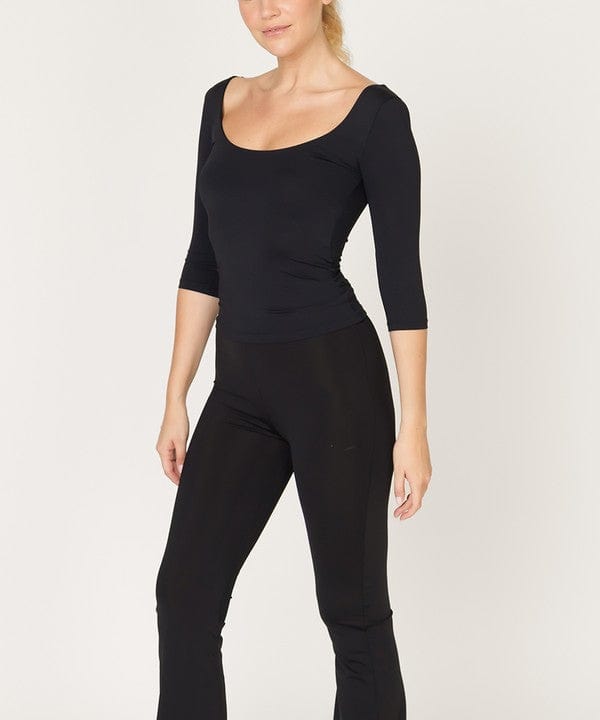 The802Gypsy Activewear/tops BLACK / S ❤️GYPSY FOX-Bamboo Ballerina Yoga Top