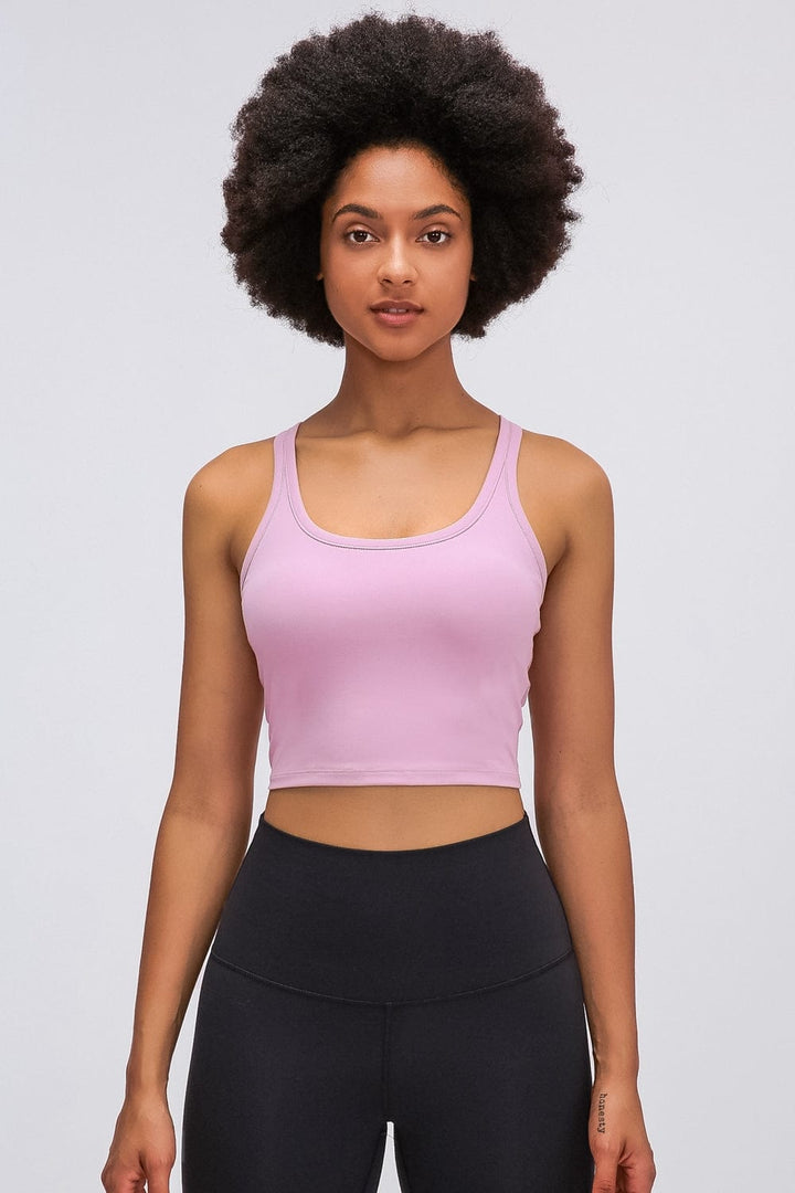 The802Gypsy Activewear/tops Blush Pink / 4 GYPSY-Racerback Sports Top