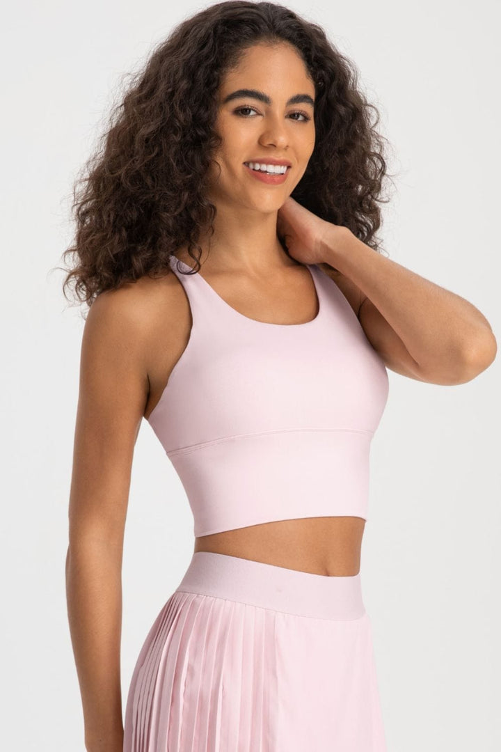 The802Gypsy Activewear/tops GYPSY-Crisscross Back Ladder Detail Sports Top